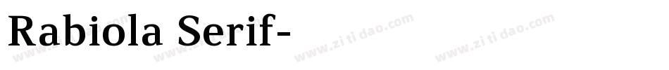 Rabiola Serif字体转换